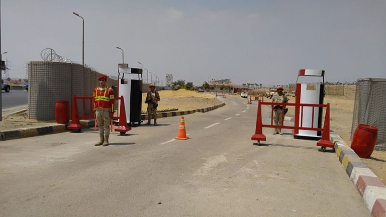 hesco barrier Security checkpoint