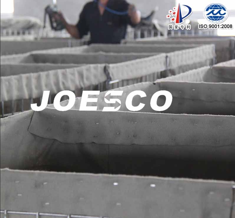 Steel hesco defensive bastion with beige geotextile made in cn