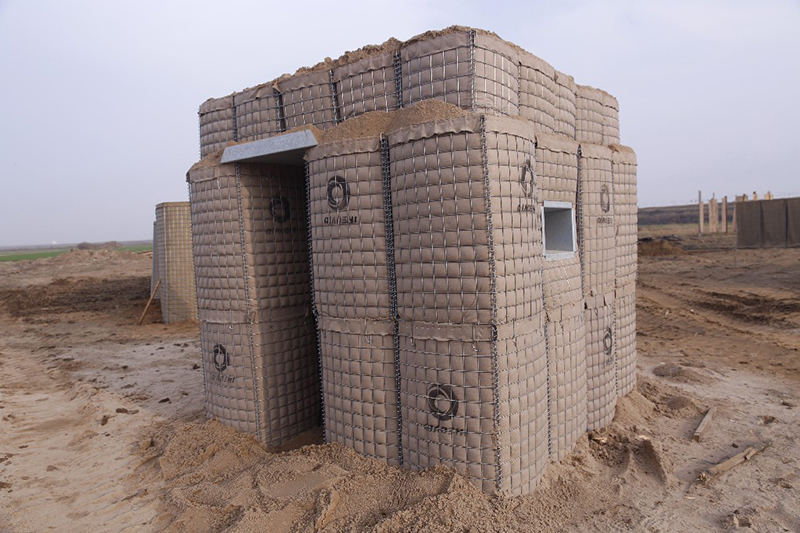 shoot points built by hesco barrier