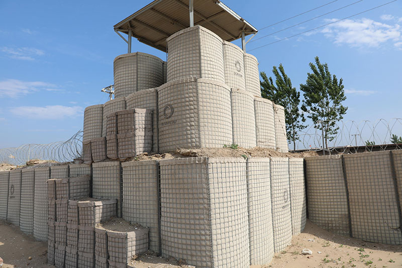 watchtowers built by hesco barrier